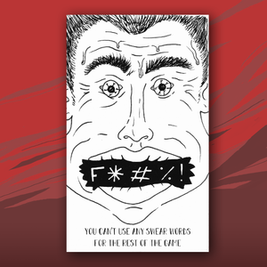 F*#K card with picture of angry man
